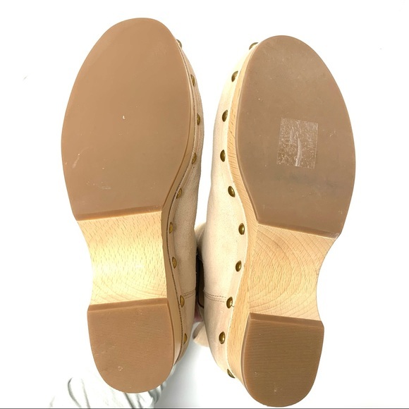 NWOT J. Crew Faux Fur‎ Lined Chelsea Clog Studded Boot Suede Bronzed Clay Size 5 - Picture 8 of 9